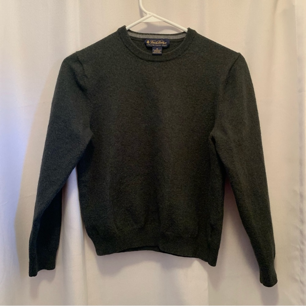 Brooks Brothers Juniors Dark Green Sweater, Merino Wool